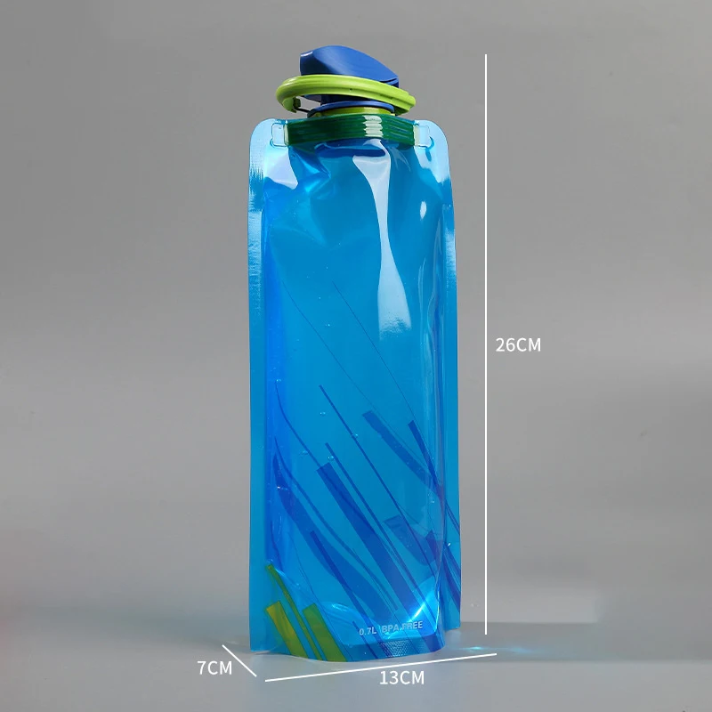 Description image of a reusable foldable water bottle